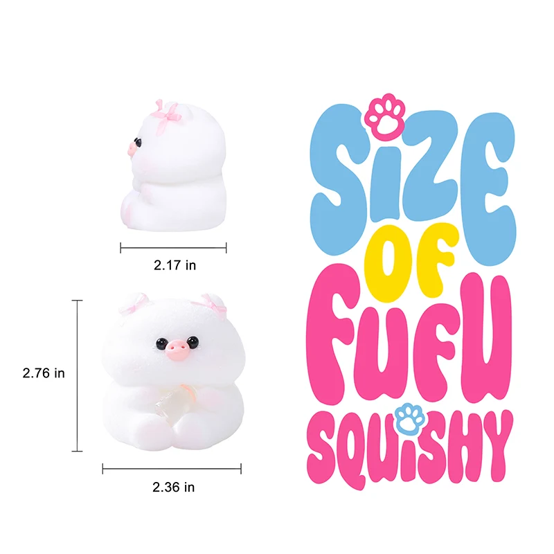 White Cute Little Pig Squishy - Image 5