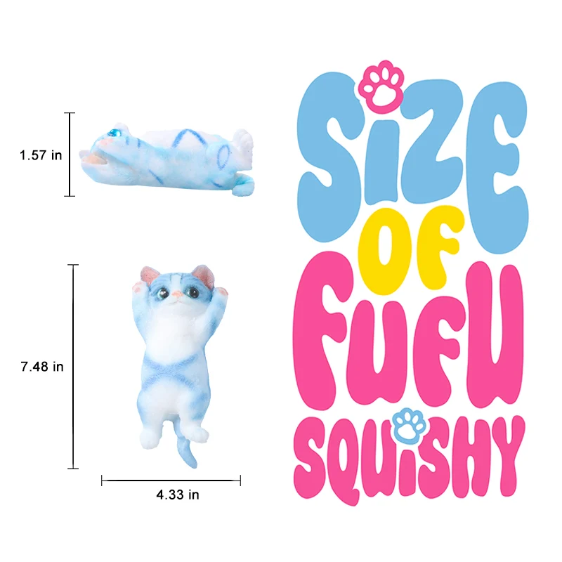 Blue Kitty Cheer Squishy - Image 5