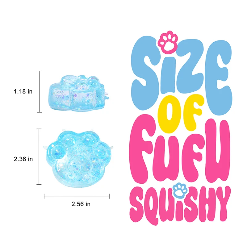 Blue Slow Rising Cat Paw Squishy - Image 5