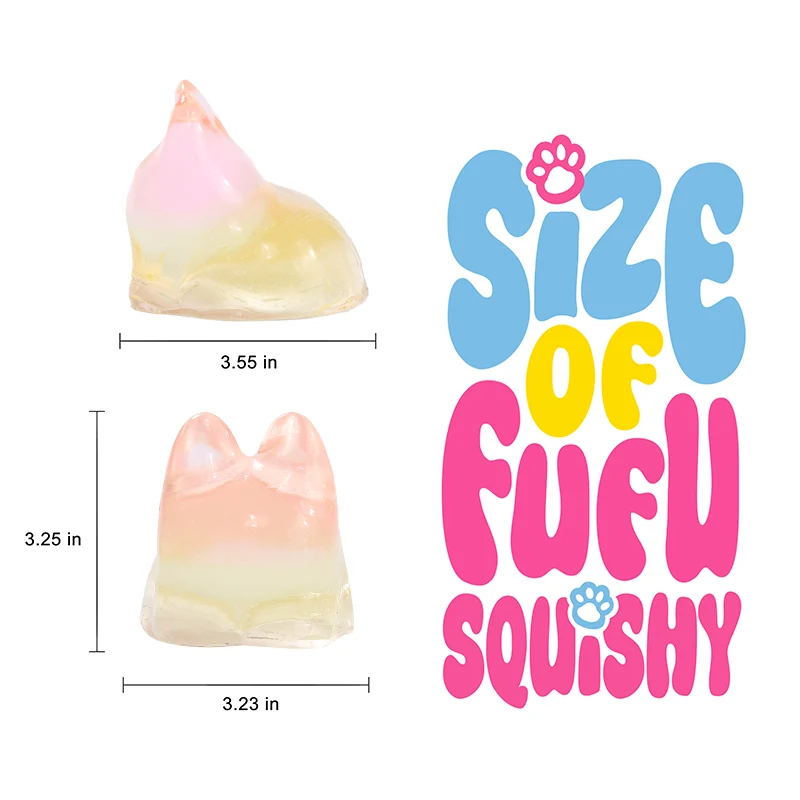 250g Crystal Yellow Faceless Bunny Taba Squishy - Image 5