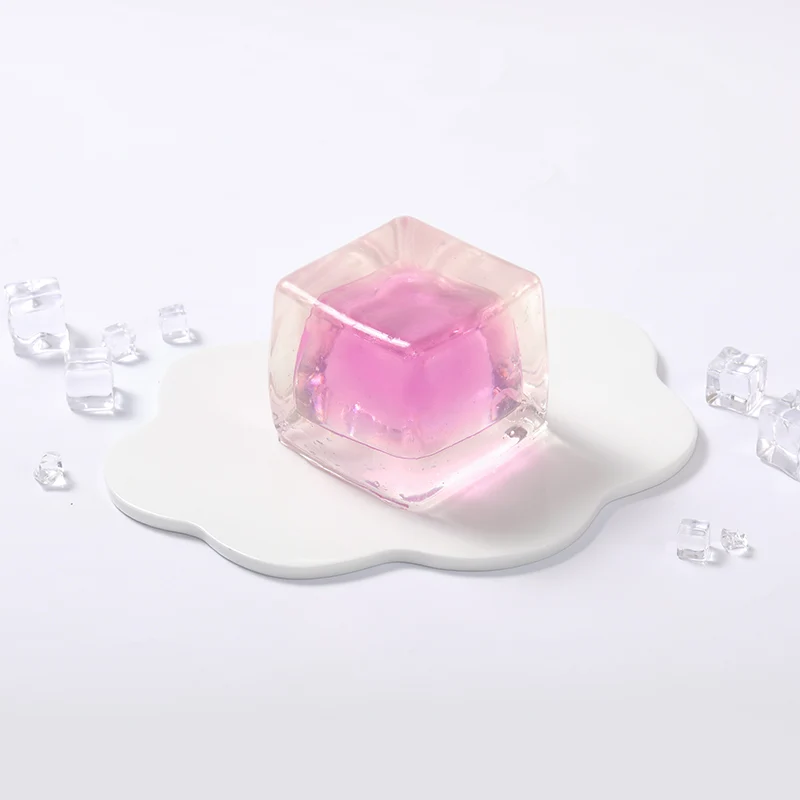 Crystal Pink Ice Cube Taba Squishy