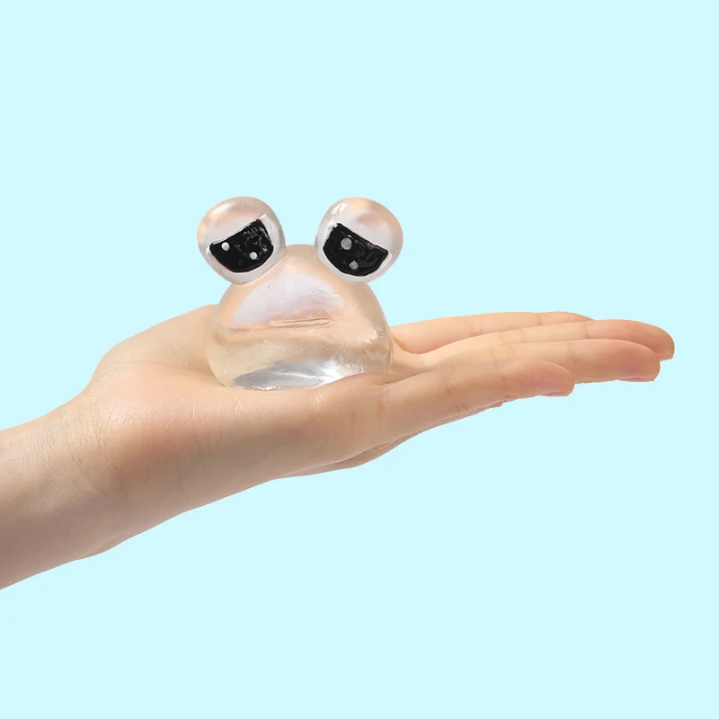 100g Crystal Sad Frog Pou Taba Squishy - Image 3