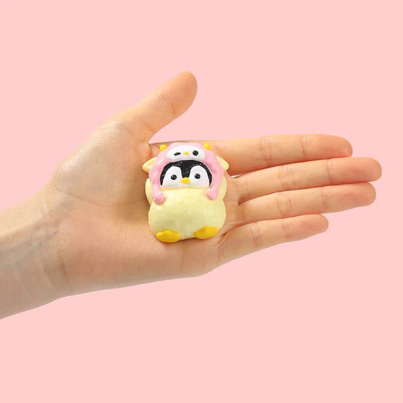 Cute Little Light Pink Head Penguin Taba Squishy - Image 3