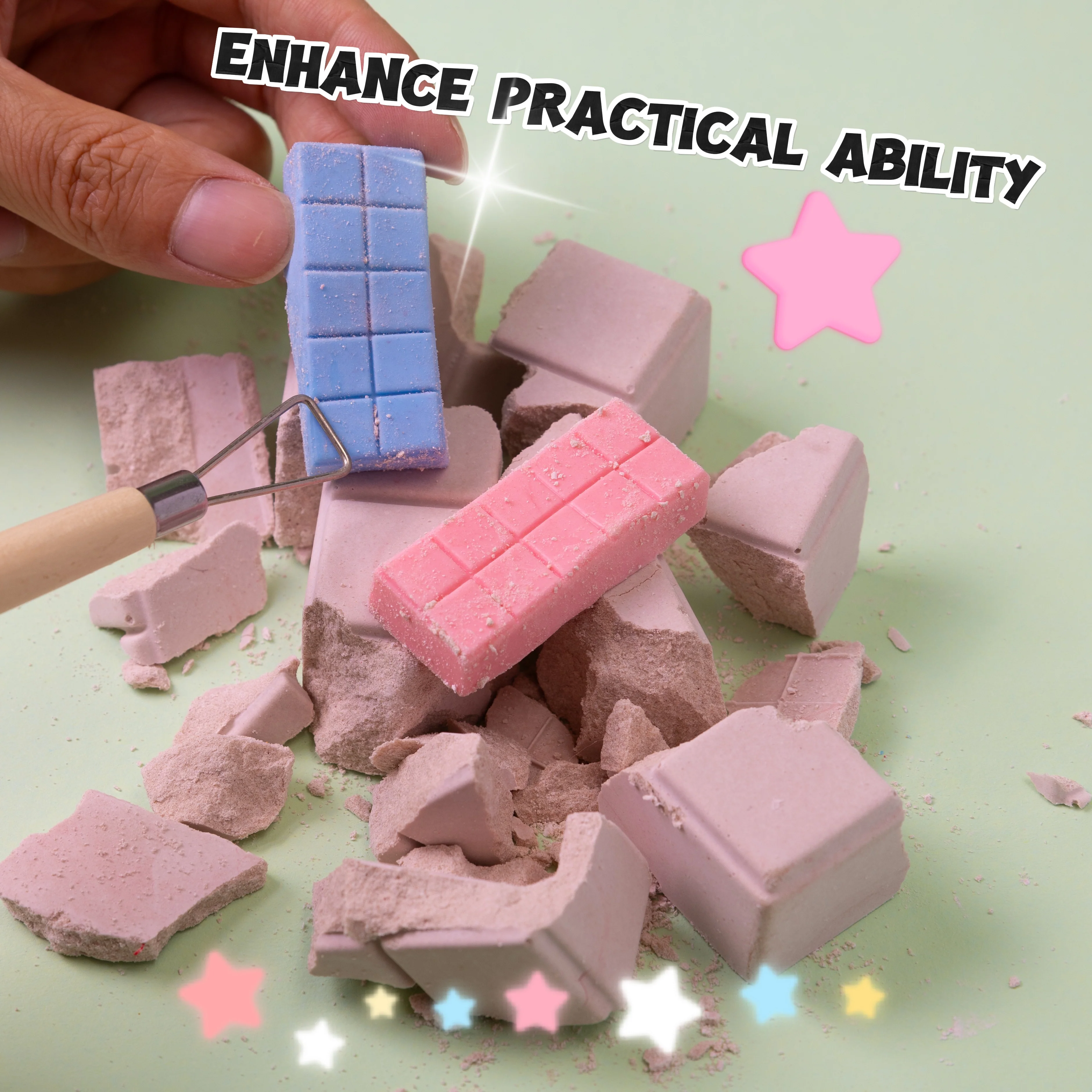 FUFUSQUISHY Chocolate Bar Squishy Dig Kit - Image 3