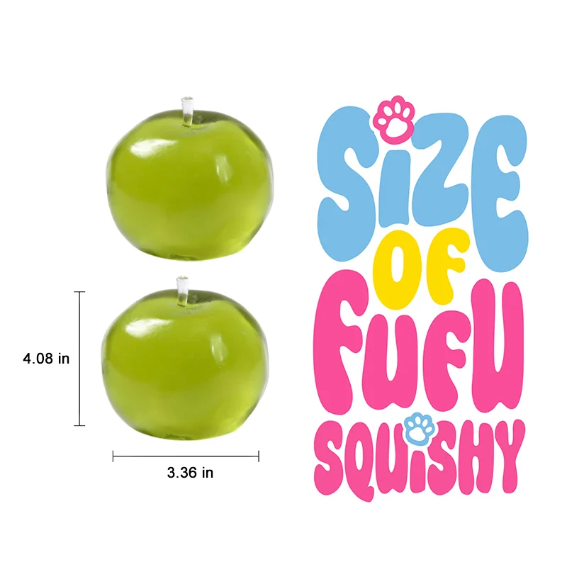 FUFUSQUISHY Crystal Green Apple Stress Ball - Image 4