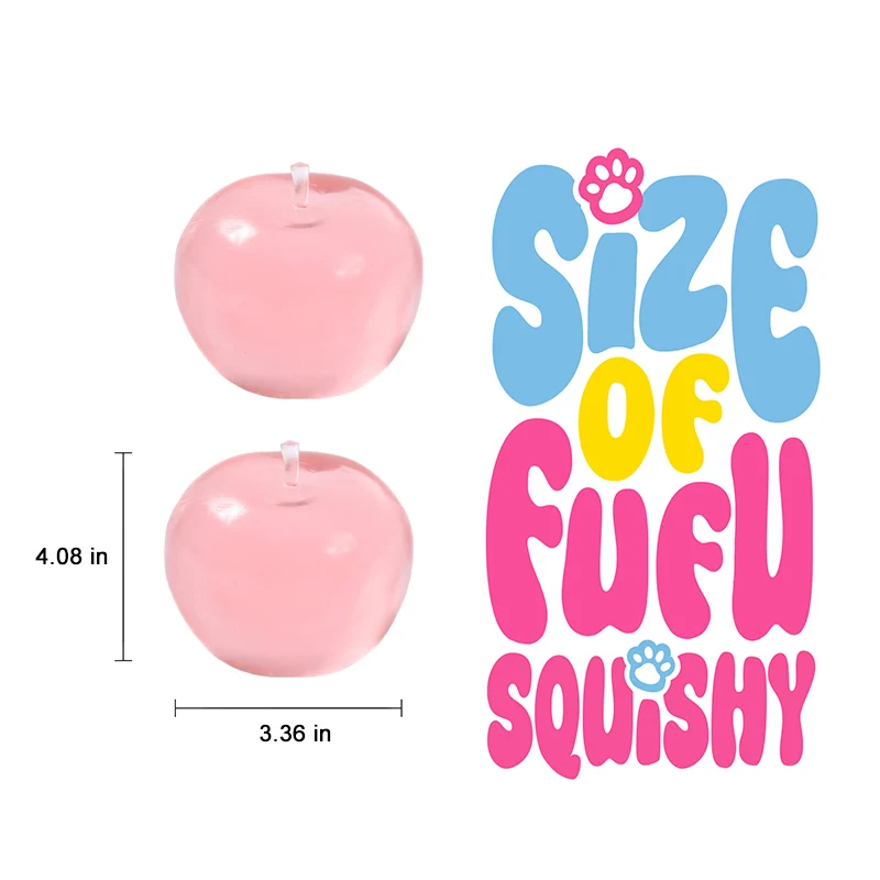 FUFUSQUISHY Crystal Red Apple Stress Ball - Image 4