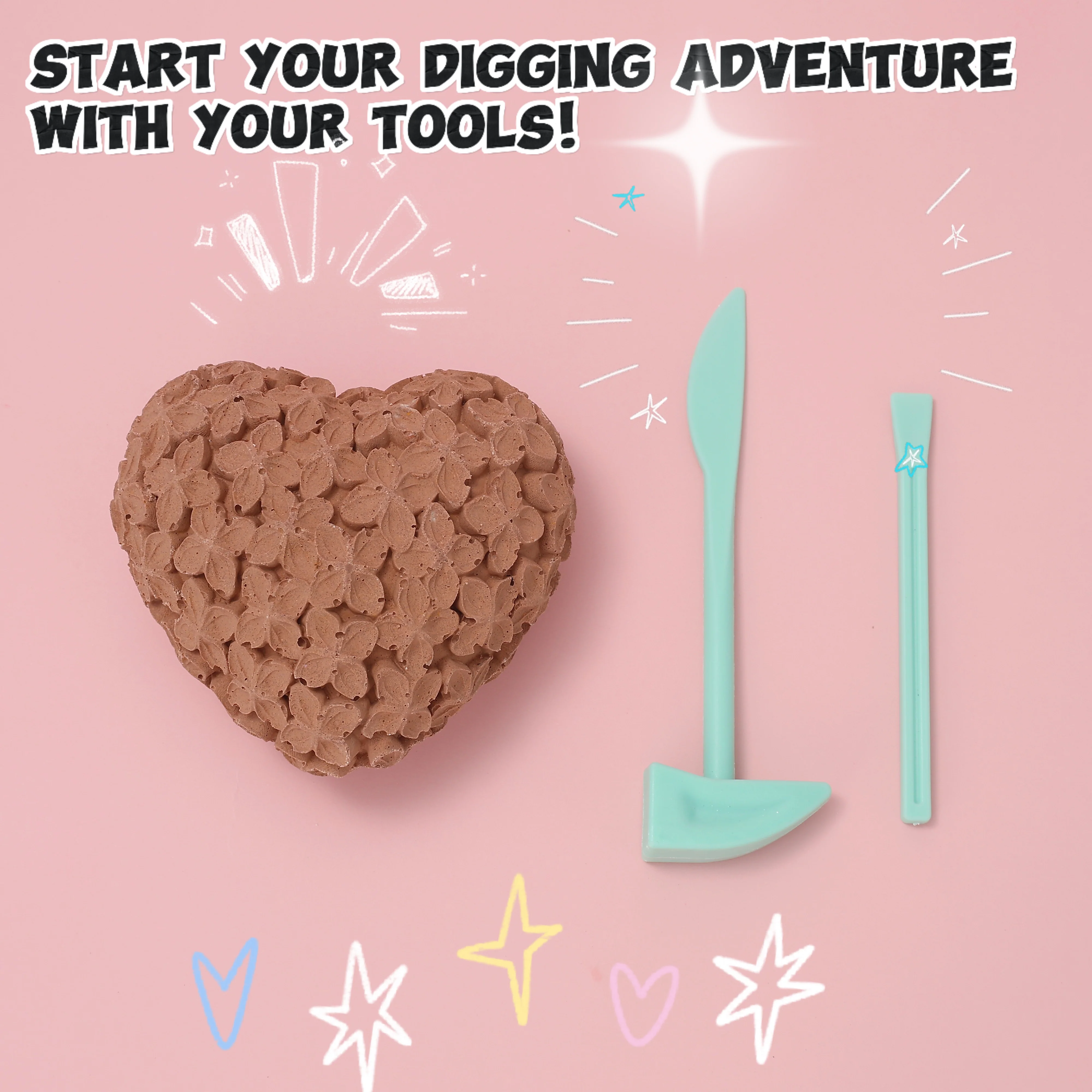 FUFUSQUISHY Flower Heart Squishy Dig Kit - Image 4