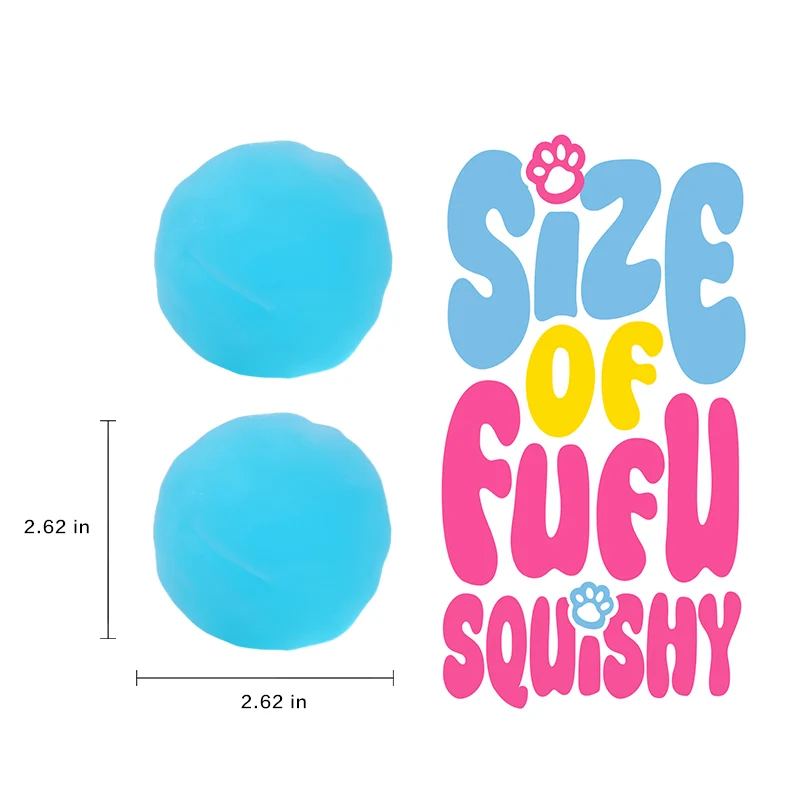 FUFUSQUISHY Frosted Blue Stress Ball - Image 4