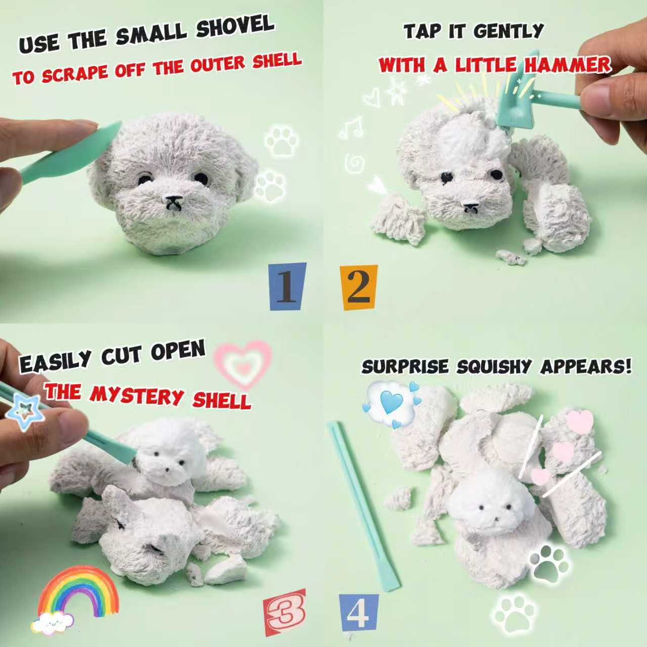 FUFUSQUISHY Puppy Head Squishy Dig Kit - Image 5