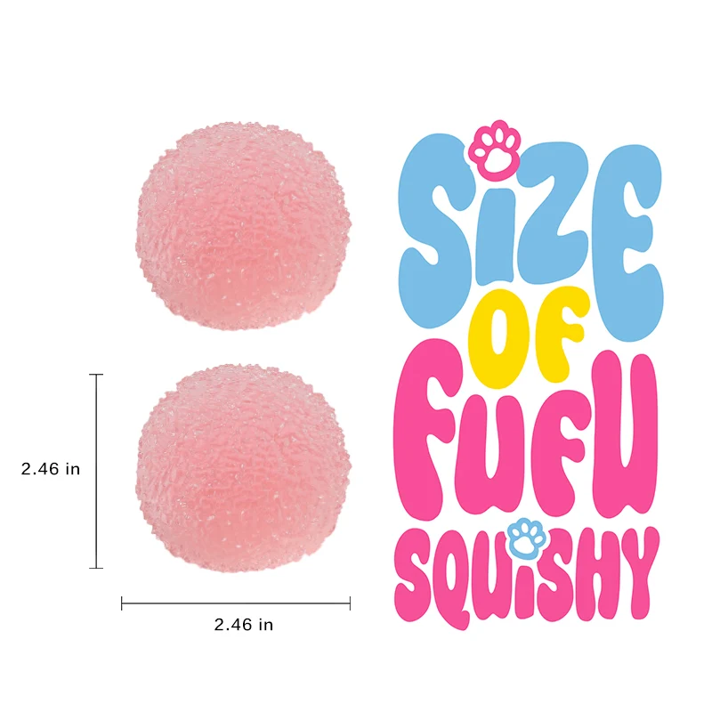 FUFUSQUISHY Red Crystal Bayberry Stress Ball - Image 4