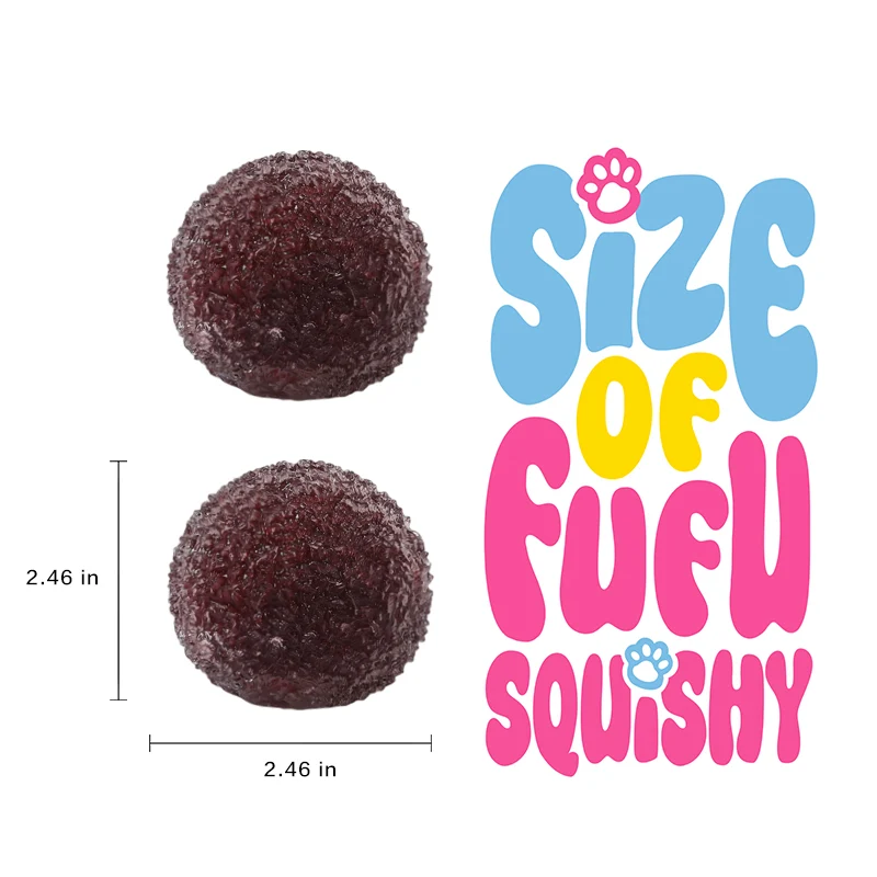 FUFUSQUISHY Brown Crystal Bayberry Stress Ball - Image 4
