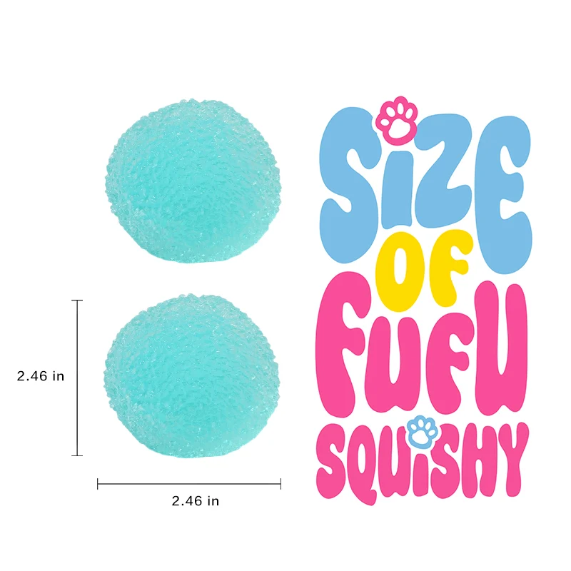 FUFUSQUISHY Blue Crystal Bayberry Stress Ball - Image 4