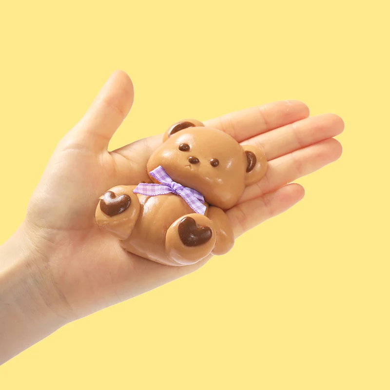 Little Brown Heart Bear Taba Squishy - Image 3