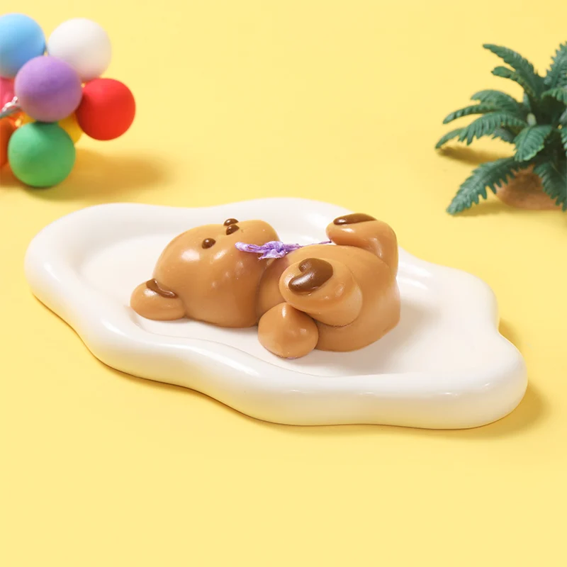 Little Brown Heart Bear Taba Squishy - Image 4