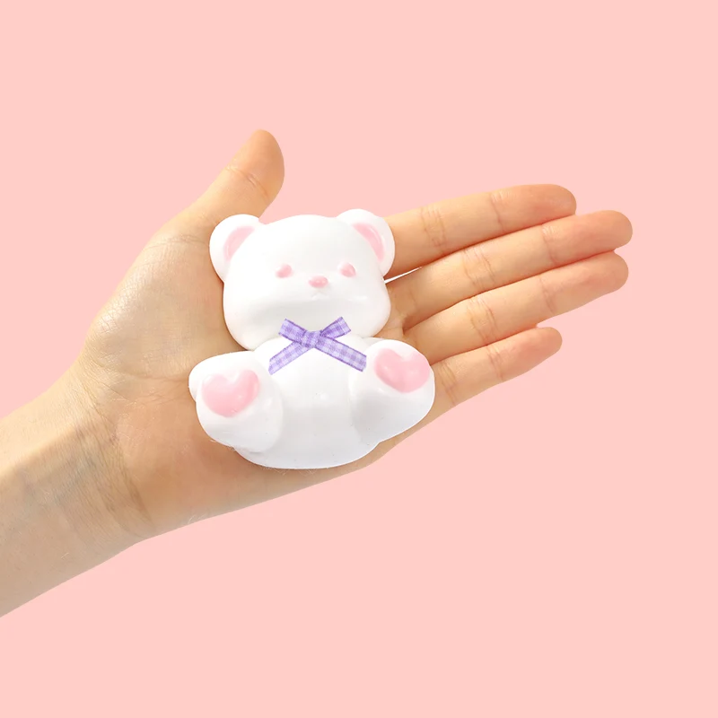 Little White Heart Bear Taba Squishy - Image 3