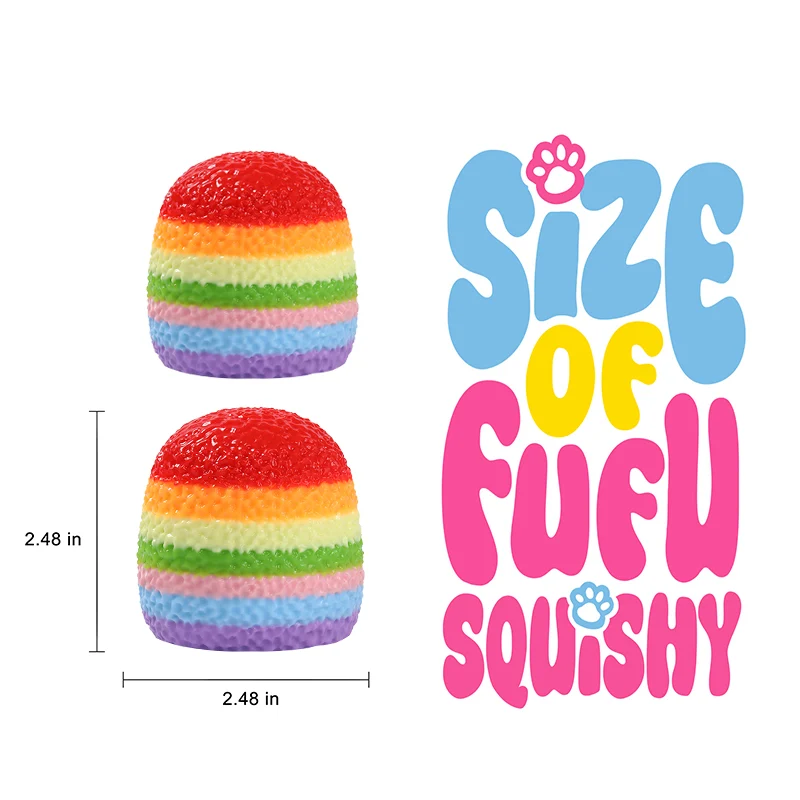 200g Rainbow Lychee Taba Squishy - Image 5