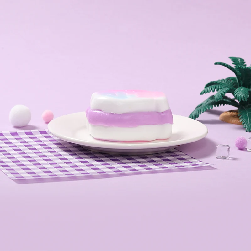 Pink and Purple Macaron Swirled Taiyaki Taba Squishy - Image 4