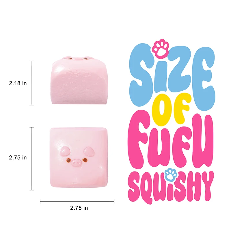 Pink Square Pig Taba Squishy - Image 5