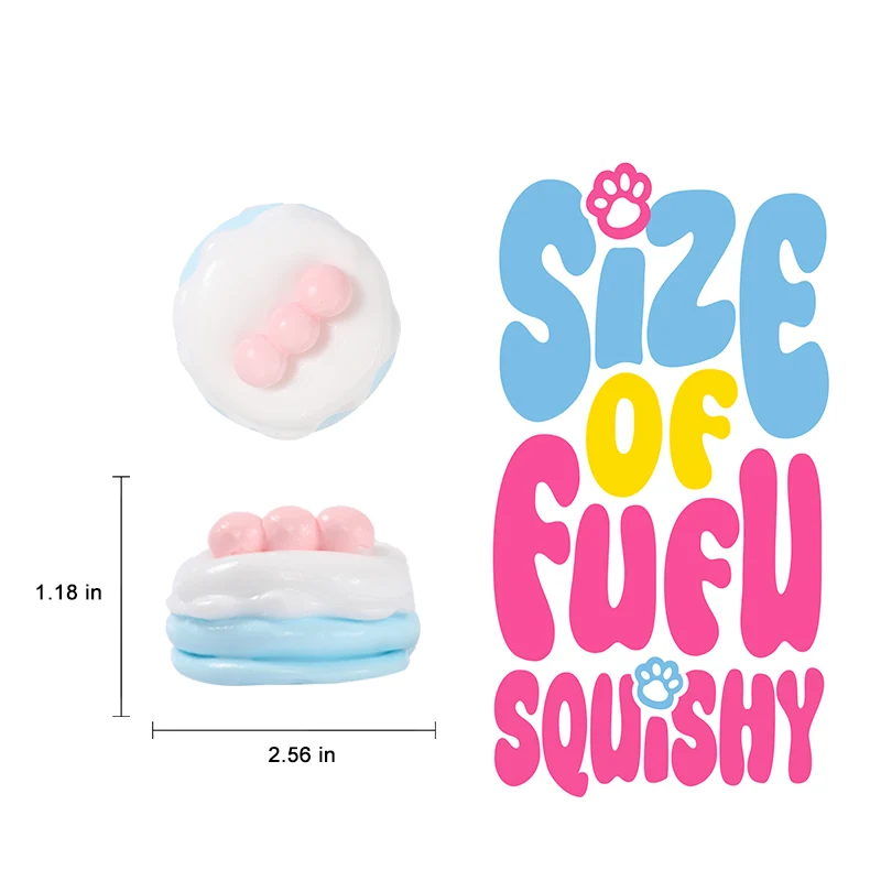 Small Blue Soy Milk Soufflé Taba Squishy - Image 5