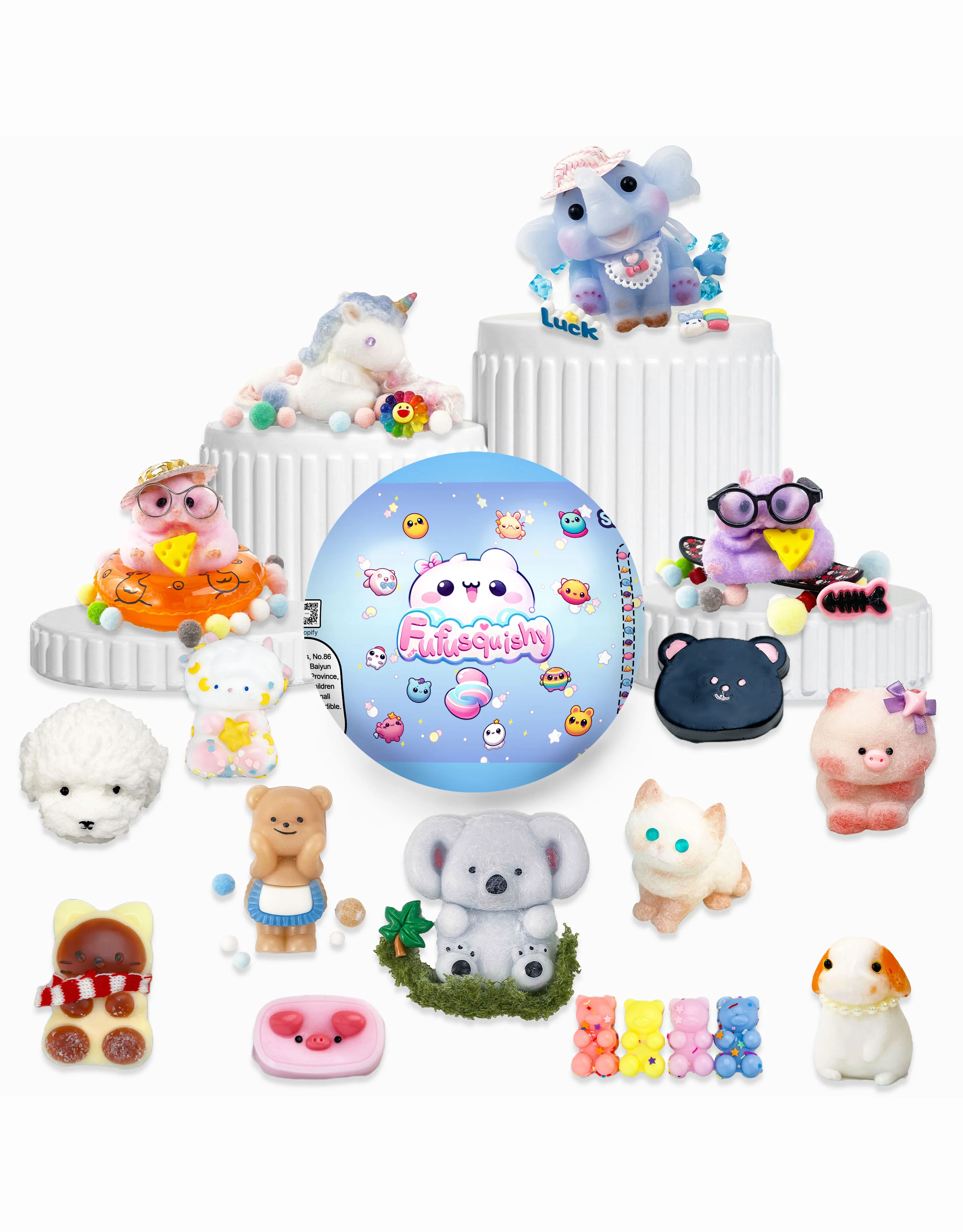 White Surprise Food Series Squishy Ball - Image 15