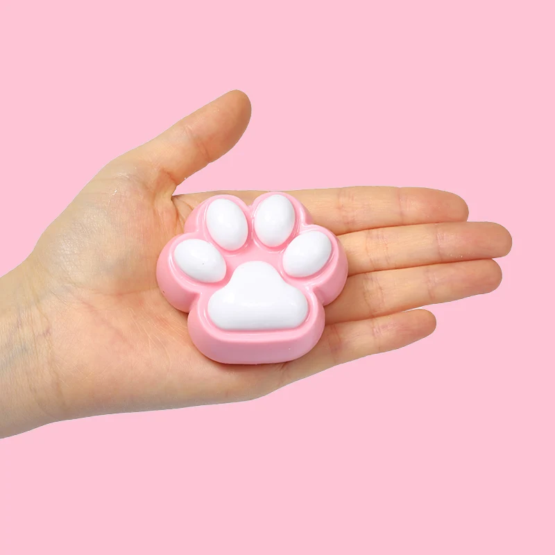 90g Pink Soft Cat Paw Taba Squishy - Image 3