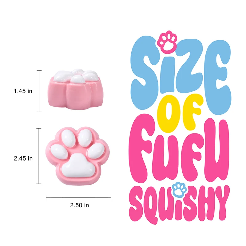 90g Pink Soft Cat Paw Taba Squishy - Image 5